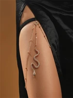 gold plate creative stretch long leg chain high grade alloy jewelry accessories for woman