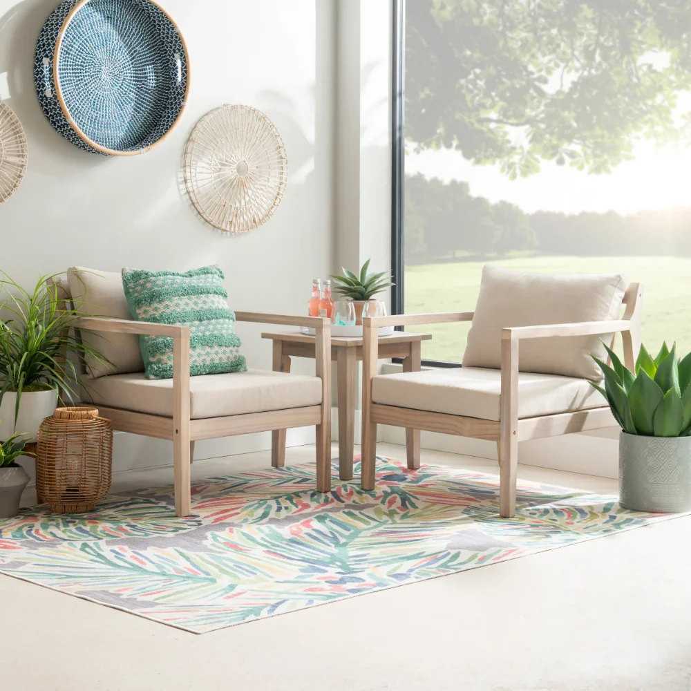 

Linon Alice Outdoor Side Chair, Set of 2, Natural/Beige