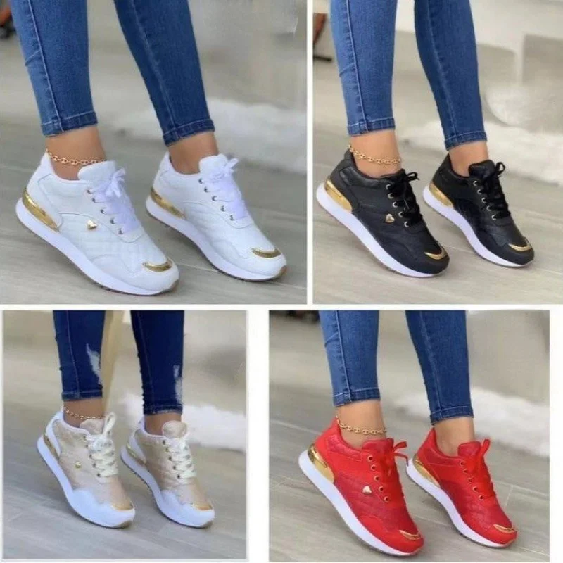Women Mesh Sneakers Patchwork Lace Up Ladies Flats Outdoor Running Walking Shoes Comfortable Breathable Female Footwear