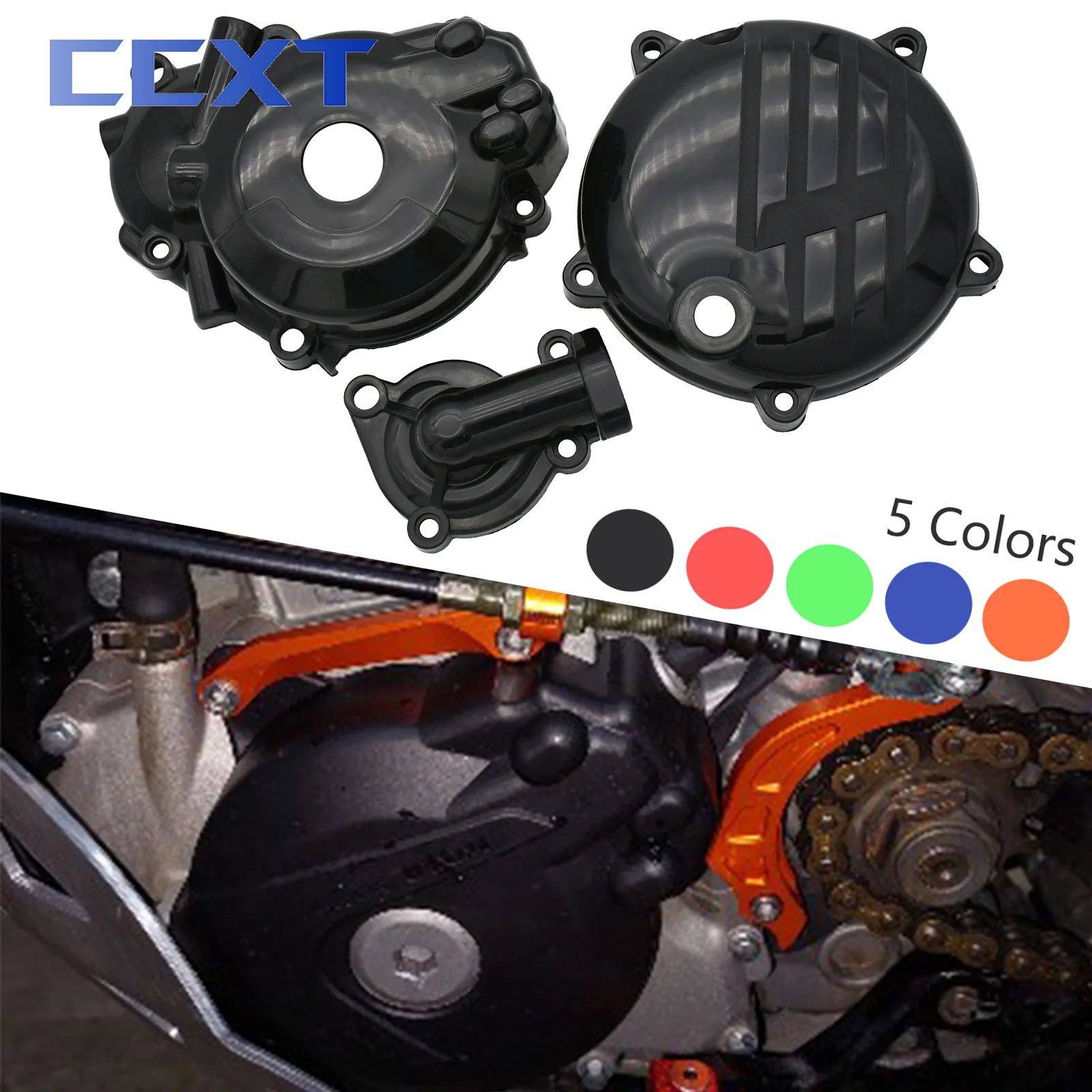 

Engine Ignition Protection Clutch Guard Protector Water Pump Cover For T6 K6 BSE Zongshen NC250 Motorcycle Dirt Bike Universal