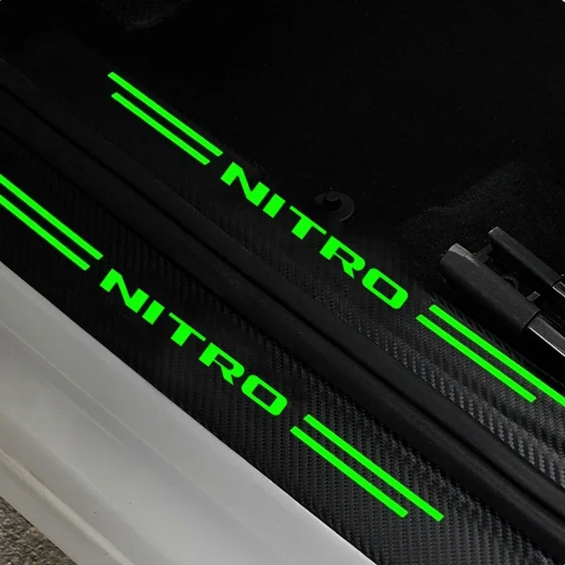 Светящийся порог автомобиля защитная пластина задний багажник бампер наклейка