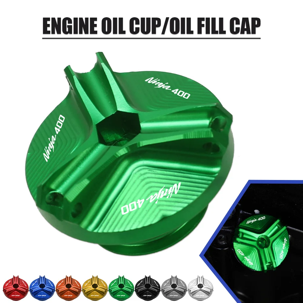 

NINJA400 Motorcycle CNC Aluminum Engine Oil Filler Cup Plug Cover Screw For KAWASAKI Ninja 400 2018 Accessories