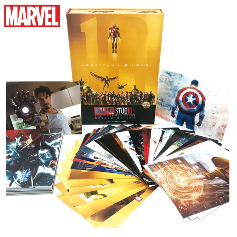 

Marvel Peripheral 10th Anniversary Gift Box Iron Man Thor Captain America Poster Doctor Strange Postcard Holiday Gift Wholesale