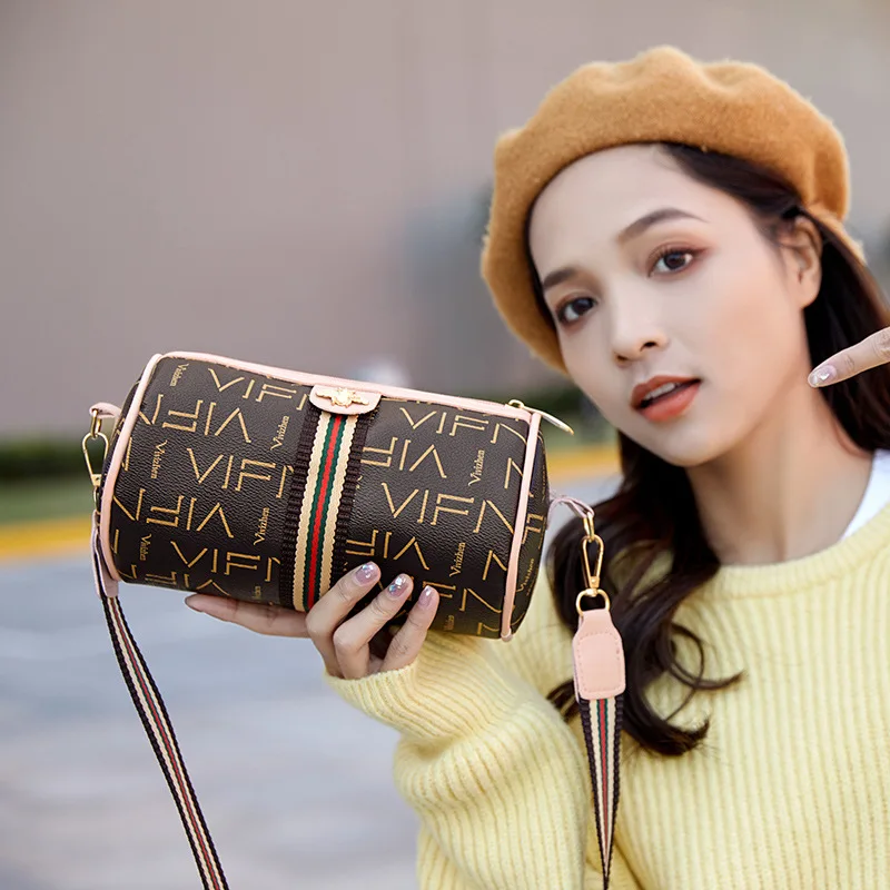 Bags Ladies Bags Large Capacity Shoulder Slung Ladies Bags New Letter Printed Pillow Bag