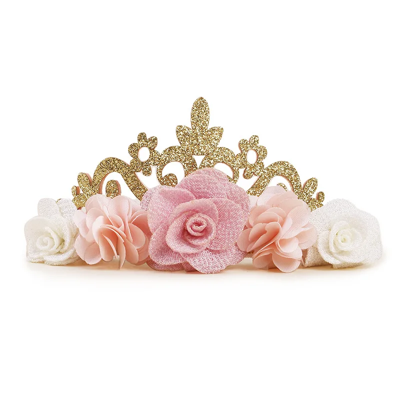 Детская эластичная повязка на голову с цветочным рисунком