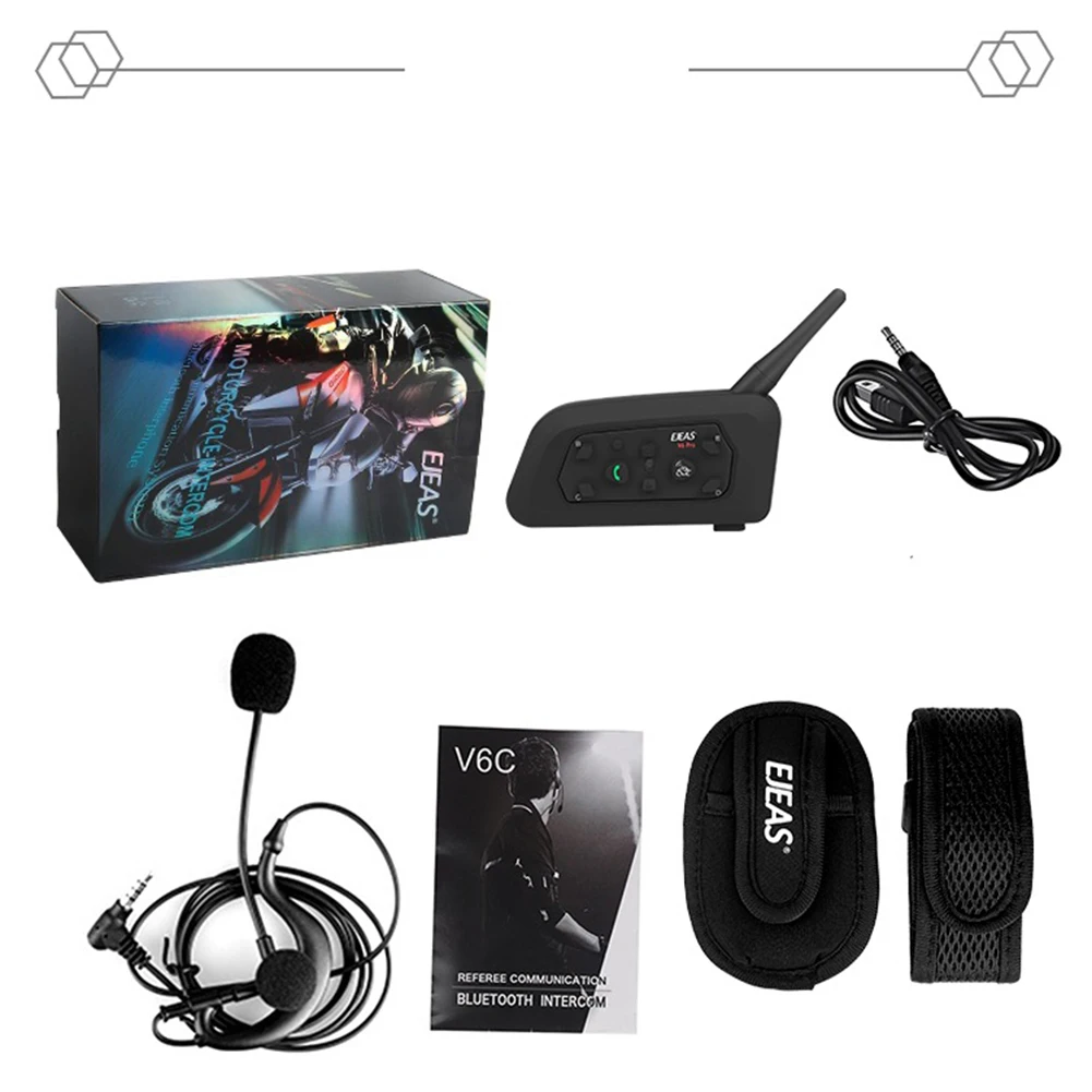 

V6C Referee Full Duplex Real Time Call Port Scheduling Bluetooth 5.1 Intercom Single-ear Earphone High Quality