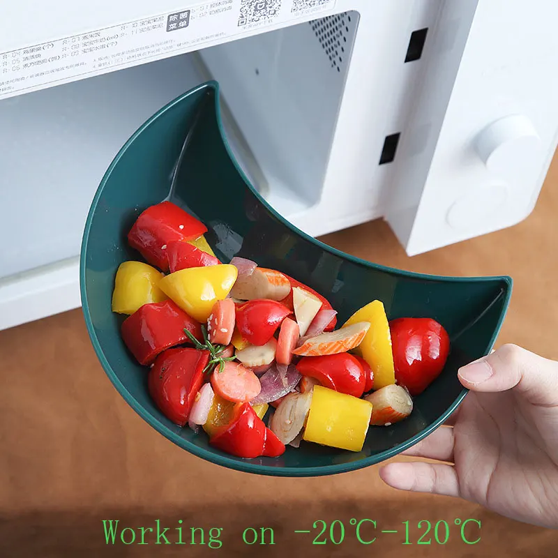 Столовая посуда набор тарелок из пищевого полипропилена в форме Луны столовые