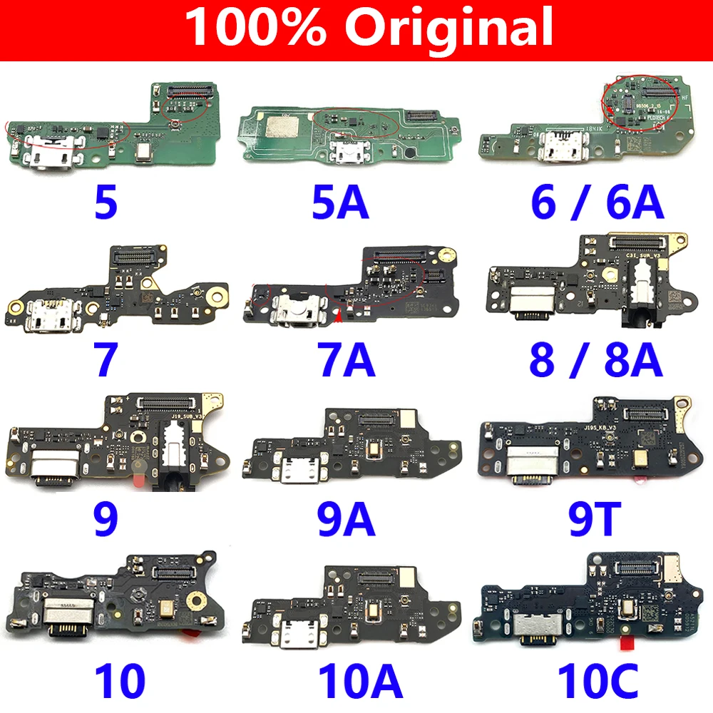 

Original For Xiaomi redmi 3 3S 4 Pro 4X 5 5A 6 6A 7 7A 8 8A 9A 9T 9 10 10A 10C USB Charging Board Connector Dock Port Flex Cable