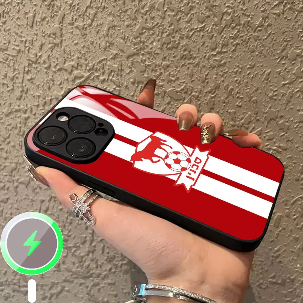 Фото Чехол для телефона Bnei Sakhnin с крутым дизайном для iPhone 17 Air 16 e 15 14 13 12 11 Plus Mini Pro Max, стеклянный магнитный чехол. №4