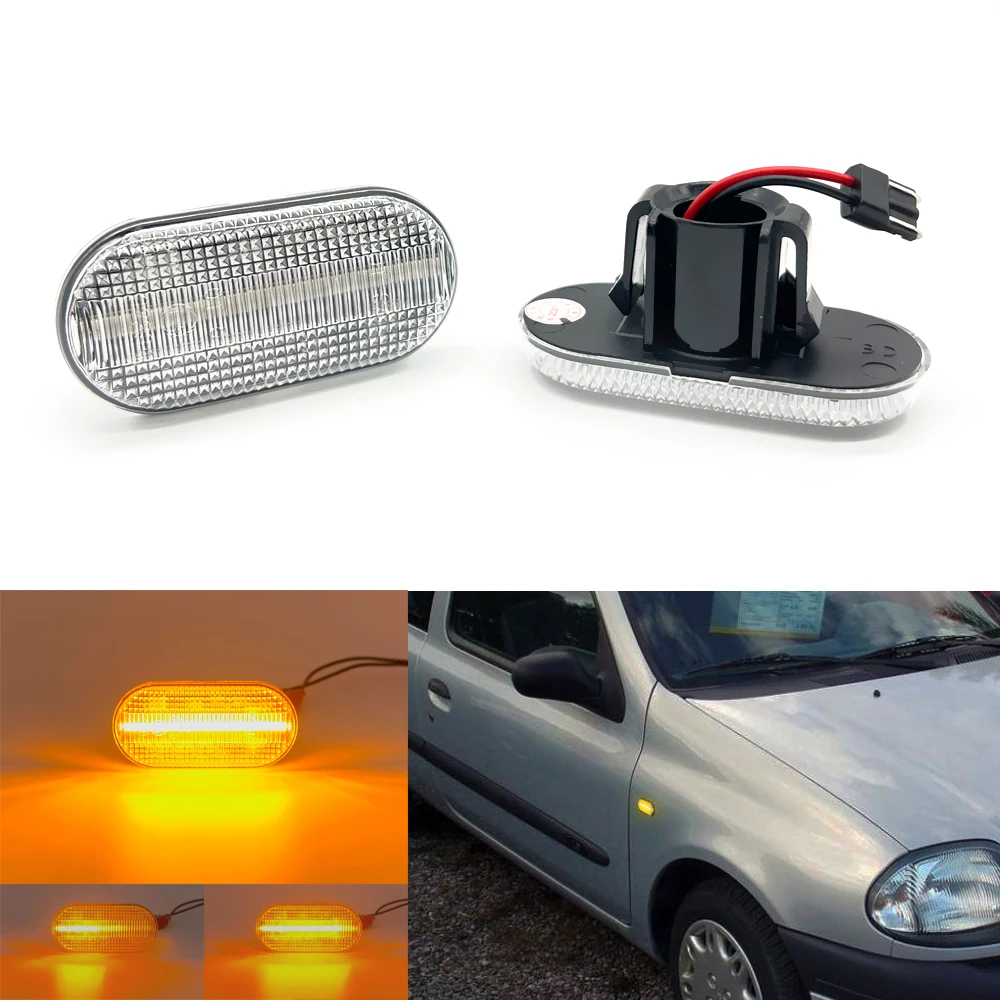 1 Pair LED side marker turn lights for Nissan Interstar X70 Kubistar X76 Primaster X83 For Opel Vivar Smart Fortwo 453