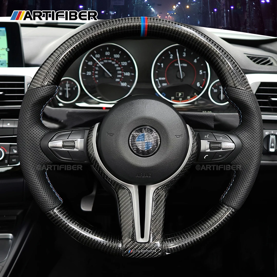 

100% Real Carbon Fiber Steering Wheel for BMW F87 M2 F80 M3 F82 F83 F15 F34 F20 F21 F25 X5