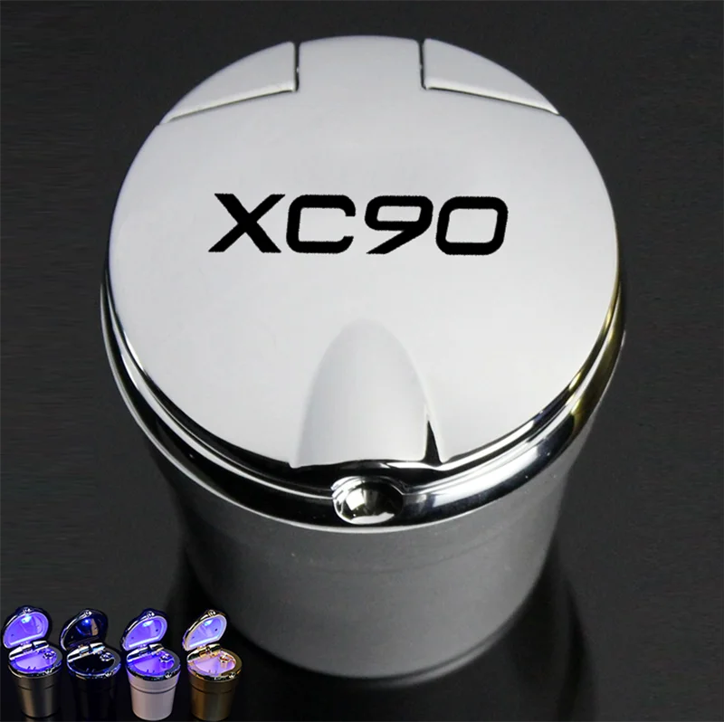 

For Volvo XC90 2013 15 14 16 Car Logo Ashtray With LED Light Car Ashtray Trash Box Creative Personality Ashtray Car Sign Ashtray