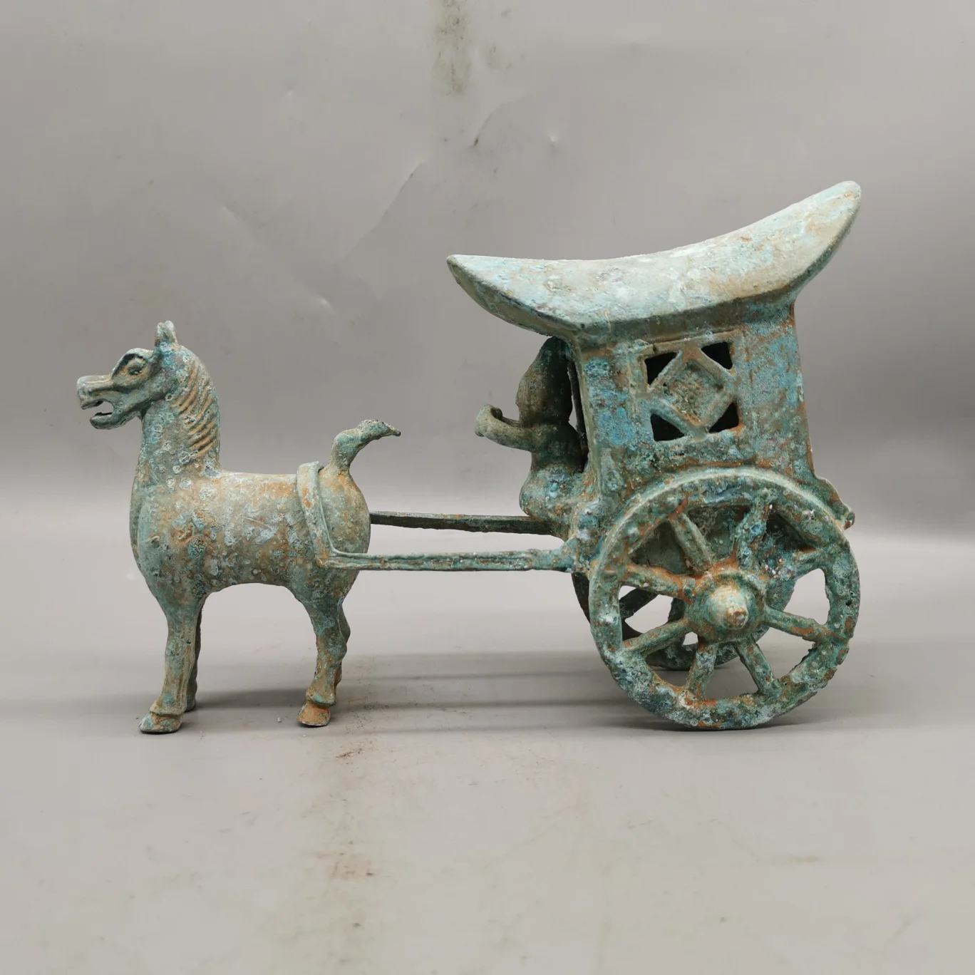 

Antique Bronze Collection Bronze Horse War Horse Terracotta Warriors Horse-drawn Carriage Ornament Living Room Home Decorations