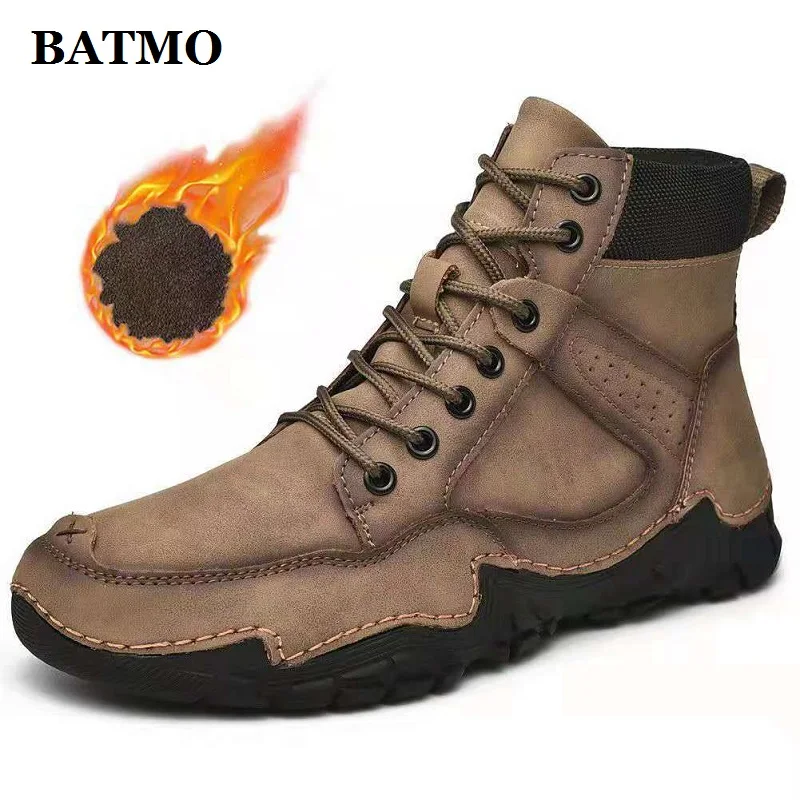 

BATMO 2022 new arrival winter thicked warm casual shoes men,male Martins,Snow boots,012