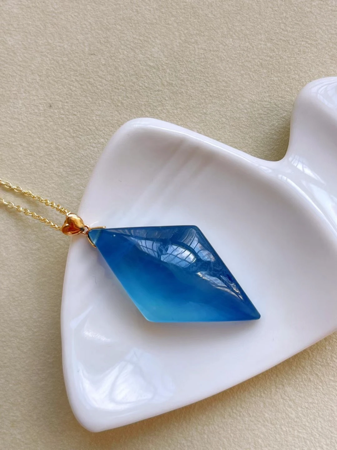 

Natural Blue Aquamarine Water Drop Pendant 18K Gold 35.5*20mm Women Fashion Bead Aquamarine Blue Rare 18K Gold Necklace AAAAA