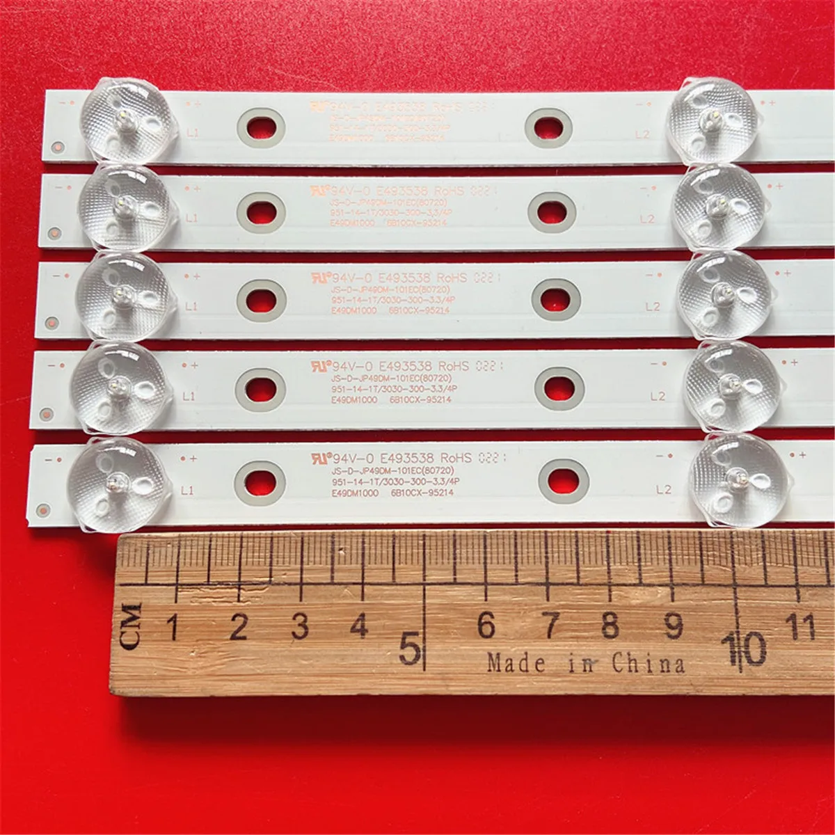 Светодиодная лента для подсветки 10LED 49 дюймов TV JS-D-JP49DM-101EC (80720) 6V/светодиодный