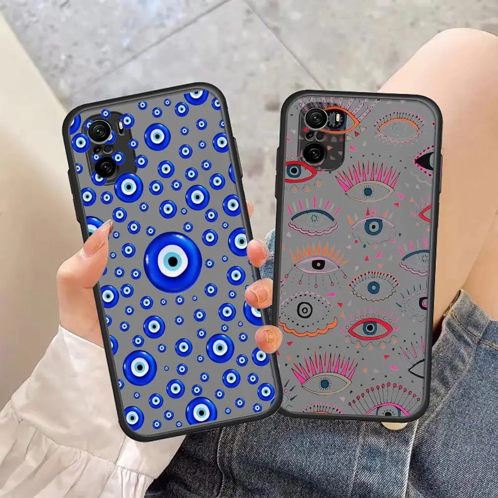 

Fashion Lucky Eye Blue Evil Eye Print Case For Redmi K30 Case For Redmi K40 K30 K20 10 10C 10X 9T 9C 9A 9 8A 8 7A 7 6 A Pro Plus