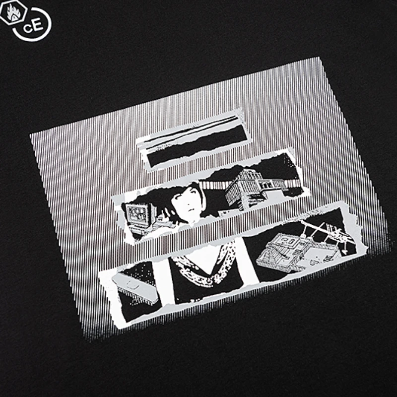 Cav Empt брандмауэр киберпанк пламя комикс Футболка с принтом свободный хлопок