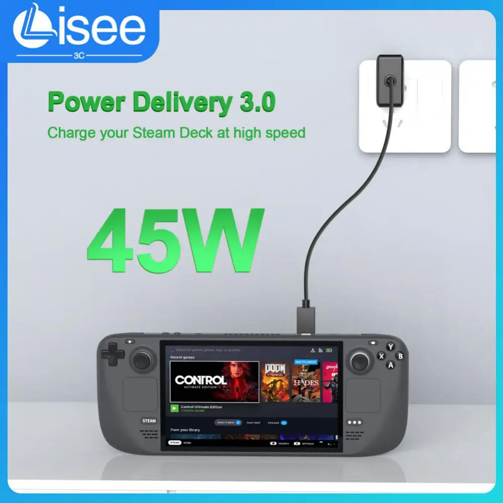 

Perfect For Travel 45w Pd3 . 0 Power Delivery Multiple Protection Fast Charger For Steam Deck Higher Energy Efiiciency