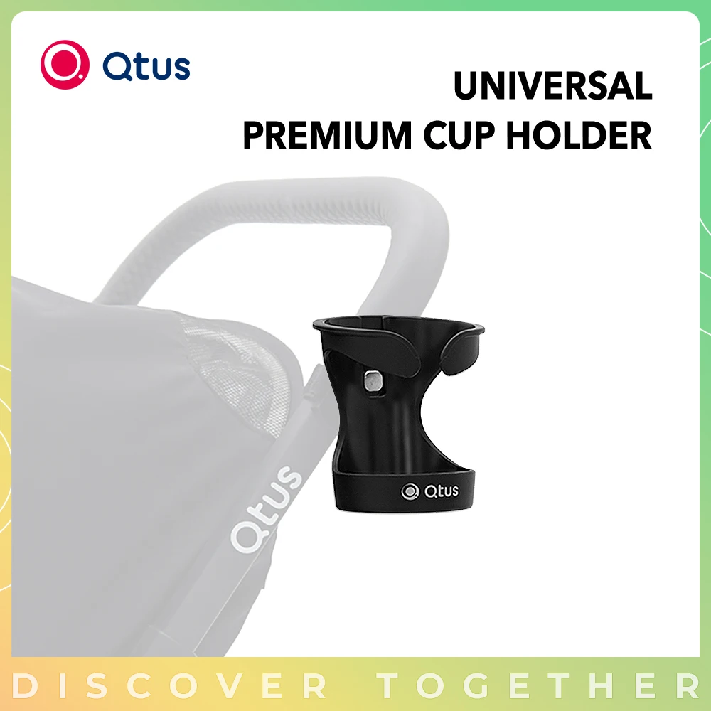 Qtus Premium Universal Cup Holder - Easy Installtion - Compatible for All Stroller - Not Only Qtus