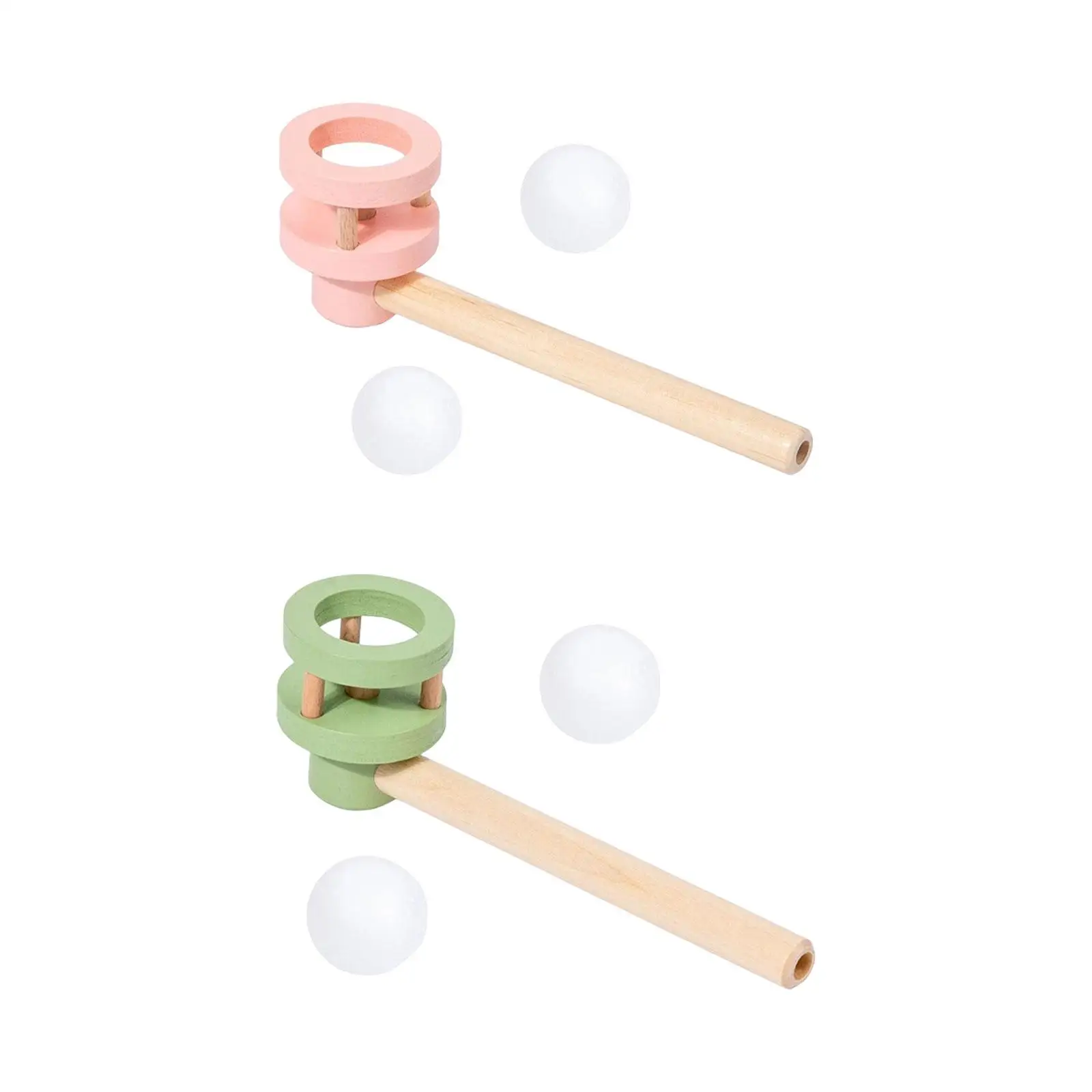 

Wooden Blowing Toys Montessori Target Game Classic Floating Blow Pipe Balls Game Toy for Goodie Bag Stuffers Children Boys Girls