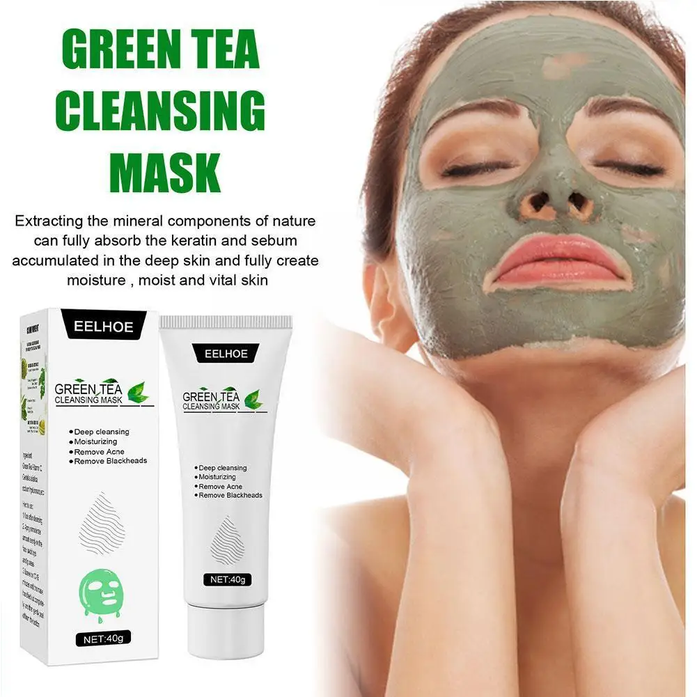 

Green Tea Water Refill Peel-Off Mask Blackhead & Acne Shrink Treatment Face Removal Pores Control Care Oil Mud Whiten Skin O9X0