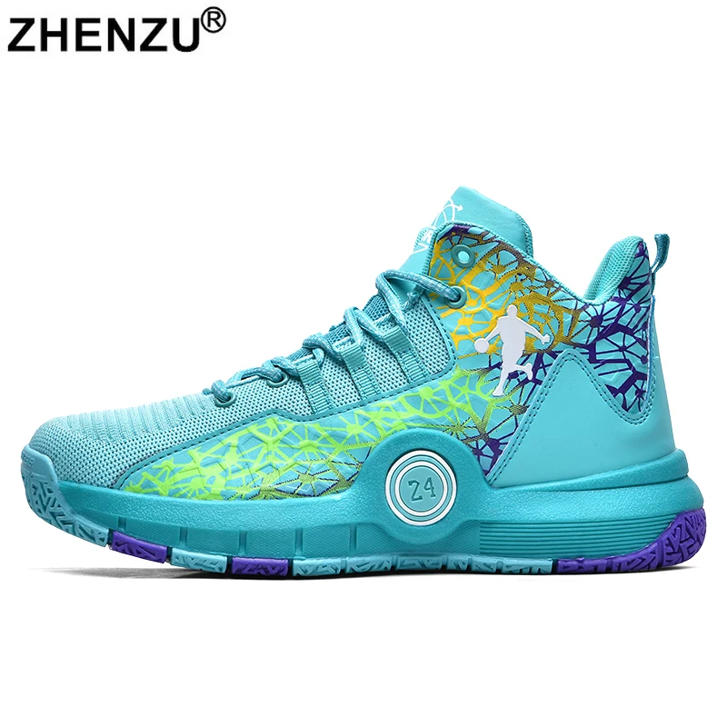 

ZHENZU 2022 Size 31-40 Children Boys Basketball Shoes Kids Sneakers Sports Shoes Child Basket Trainer tenis de niña