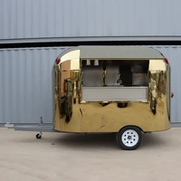 mobile food trucks catering stainless steel trailer donut kiosk coffee booth for sale