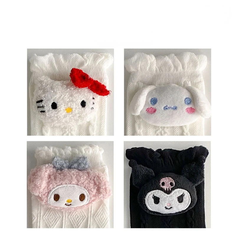 

Носки Cinnamoroll, женские Мультяшные милые хлопковые носки Kuromi Kt в японском стиле, игрушки в виде сердечек для девочек, хобби, праздничный подаро...