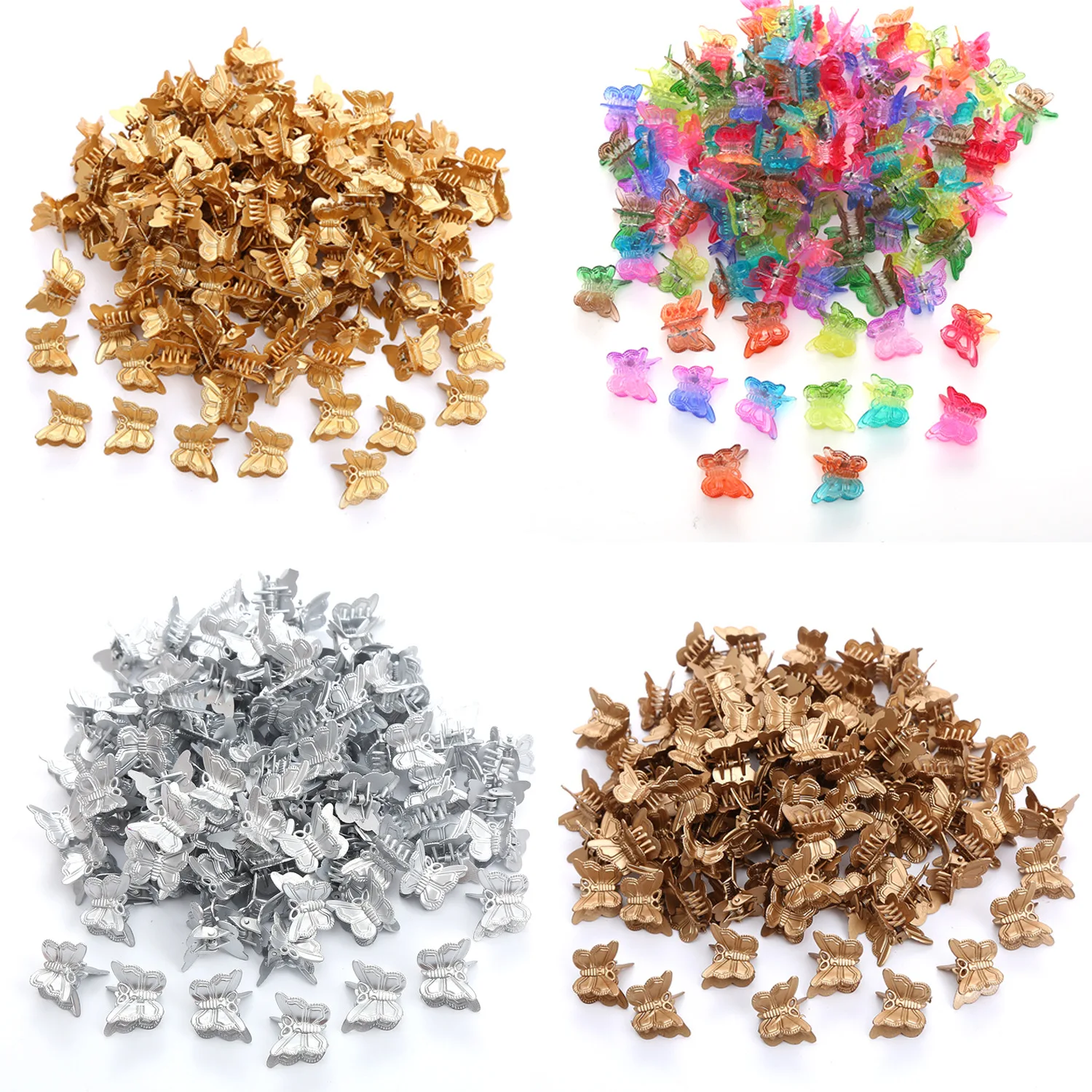 

30 Mixed Color Butterfly Hair Clips Grip Claw Barrettes Mini Clamps Jaw Hairpin Headdress Hair Styling Accessories Tool
