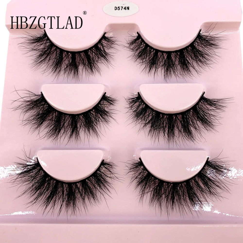 

3pairs Fluffy Lashes 3d Mink Lashes 100% Cruelty Free Lashes Handmade Reusable Short Natural Eyelashes Maquillaje Eyelashes Mink