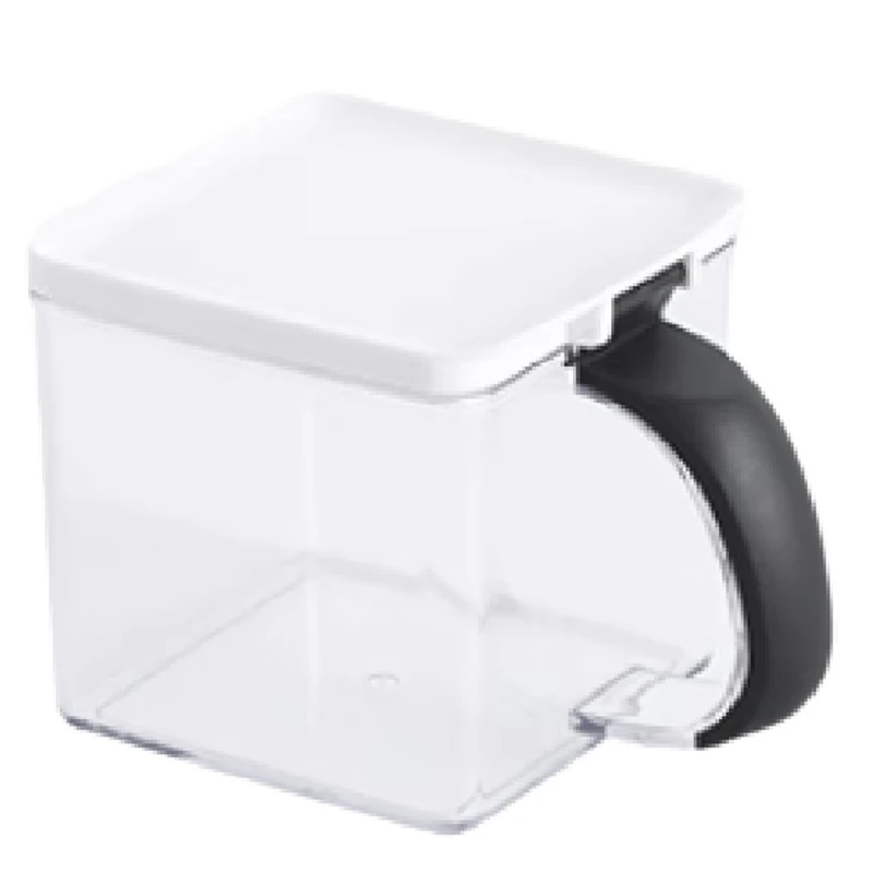 Стеллаж для специй с ручкой крышкой и ложкой 3 ячейки прозрачные кухонные емкости