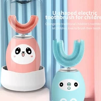 children u shaped electric toothbrush mouth contained silicone braces usb charging ultrasonic toothbrush music english version