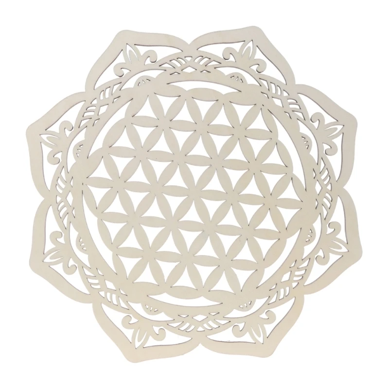 

Цветок жизни Деревянный настенный художественный декор для фермерского дома, дома, внутреннего духовного подарка