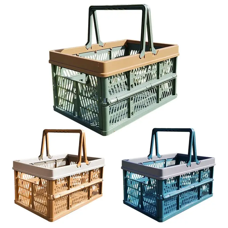 

Beach Picnic Basket Foldable Picnic Basket With Double Handles Large Capacity Beach Picnic Basket With Double Handles Space