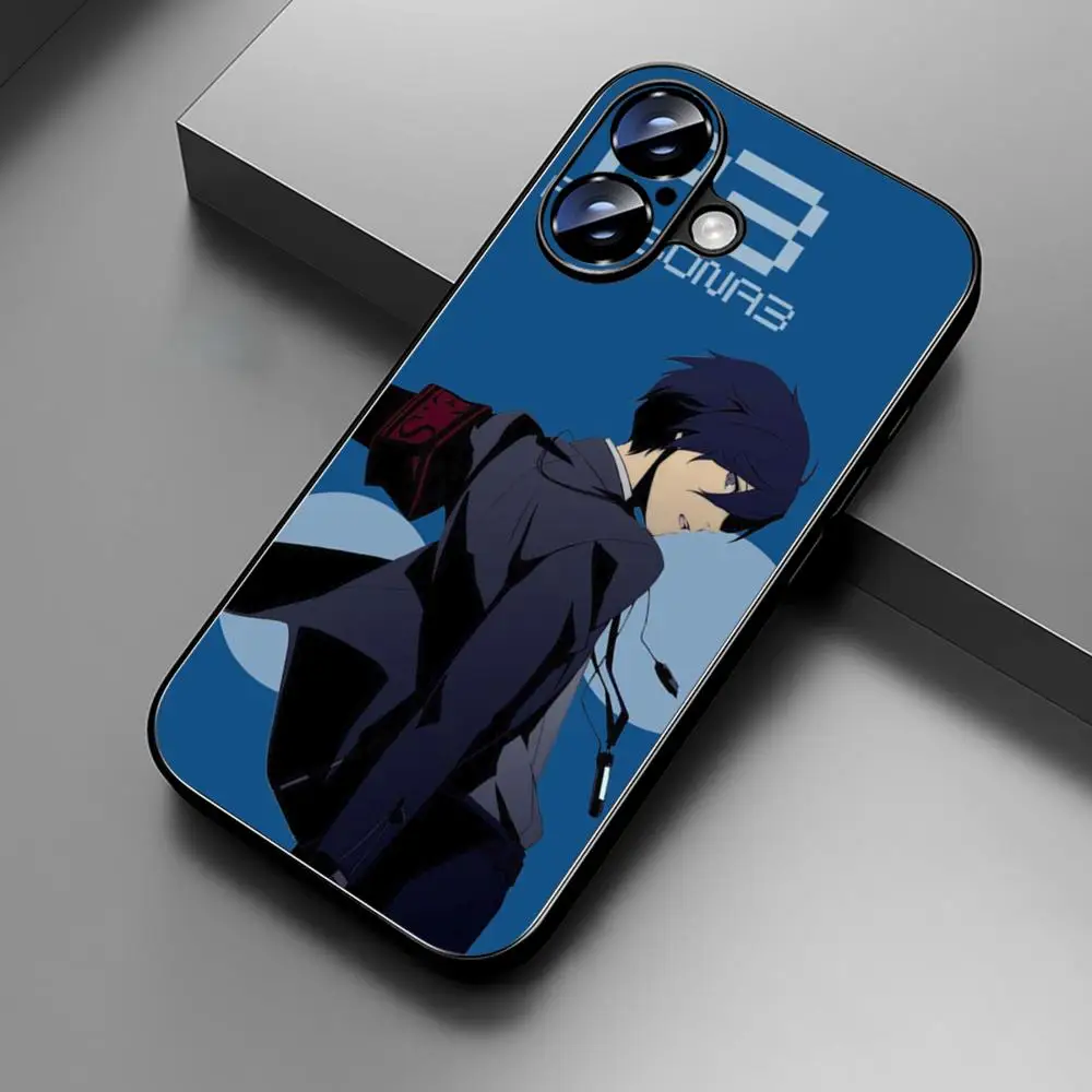 Фото Суперкрутой чехол для телефона с аниме-принтом Persona 3 для iPhone 17, 16, 15, 14, 13, 12 Plus, Mini, Pro, Max – мягкий, черный, противоударный №4