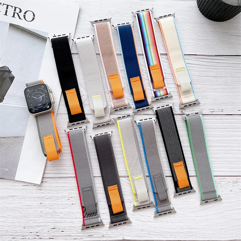 

Ремешок дикий для Apple watch Ultra, браслет для iWatch series 7 6 5 4 3 se 8, 49 мм 44 мм 45 мм 41 мм 40 мм 42 мм 38 мм