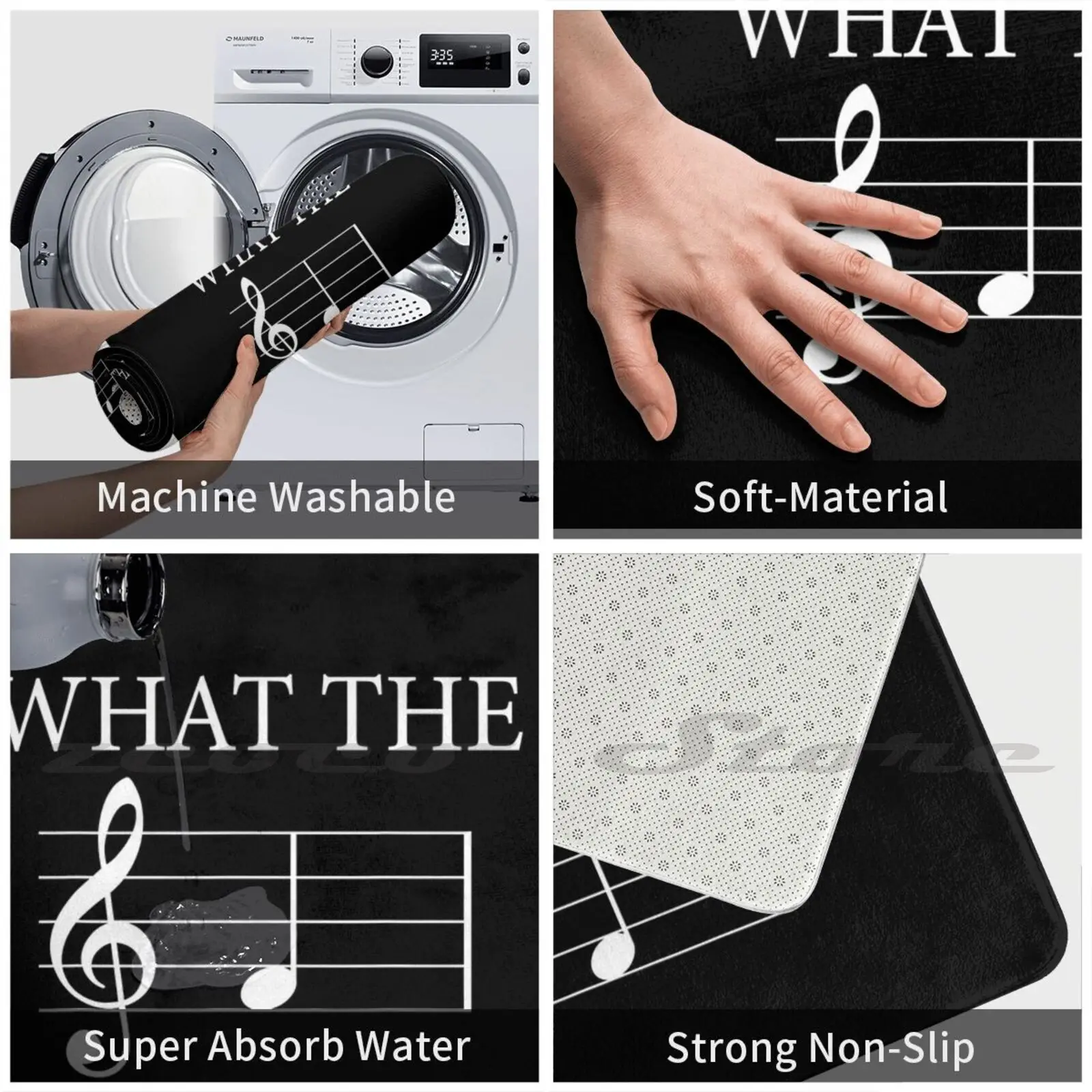 Музыкальный Мягкий Нескользящий Коврик What The F Note Key коврик подушка музыка