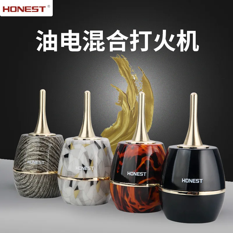 

Honest personality oil electric hybrid match igniter desktop kerosene lighter metal creative gift for boyfriend