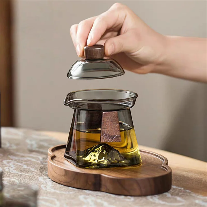 Чайный сервиз Gaiwan из термостойкого стекла с изображением нижней горы и