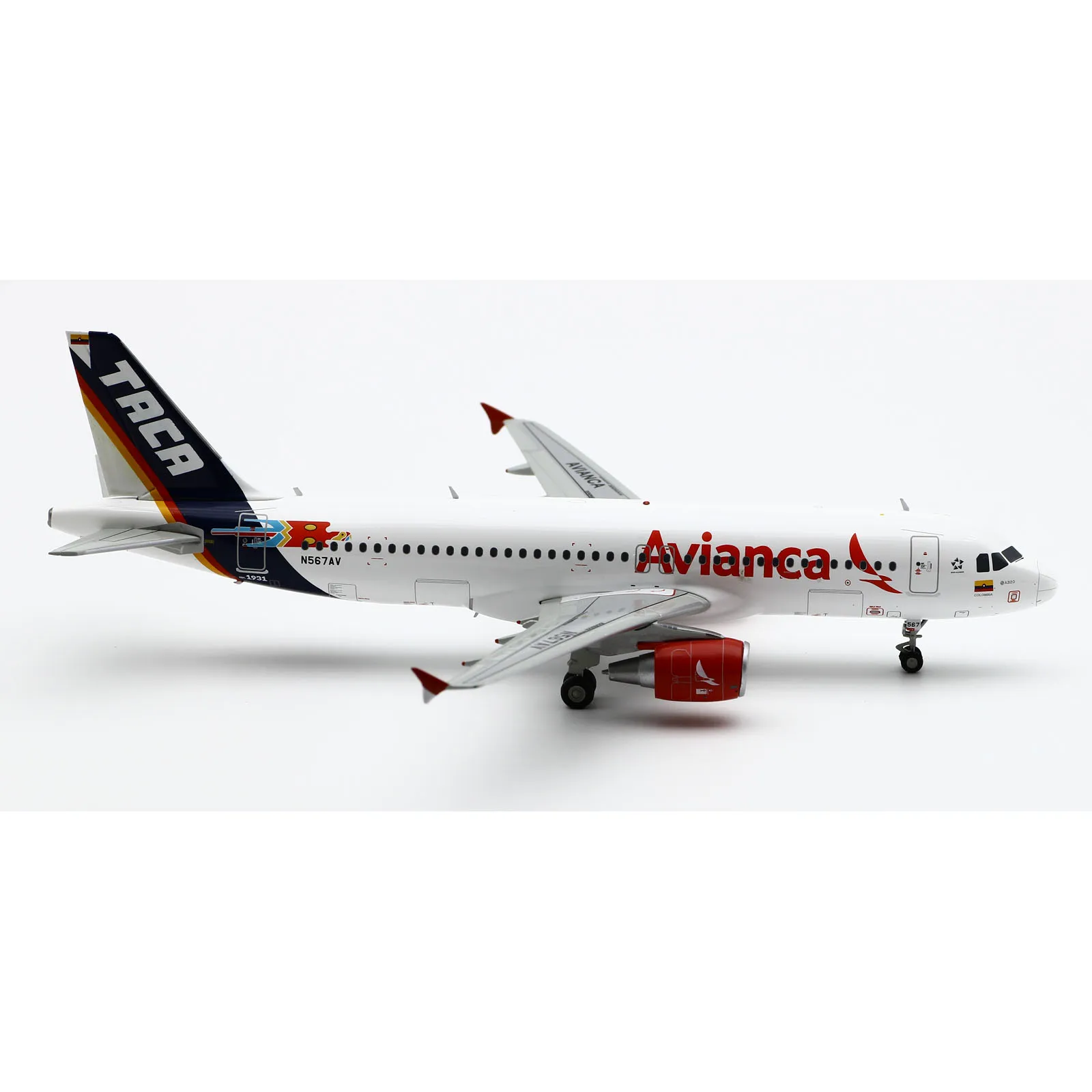 Коллекционная модель самолета LH2431 из сплава, подарок, JC Wings 1:200, ретро-ливрея Avianca TACA, литая модель самолета Airbus A320 JET N567AV (art.: 3920dbe9b97cc) - 3920dbe9b97cc