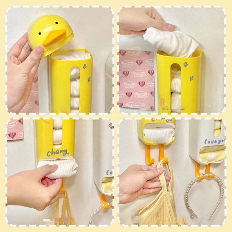 Настенный контейнер для хранения нижнего белья в виде утки органайзер трусиков и