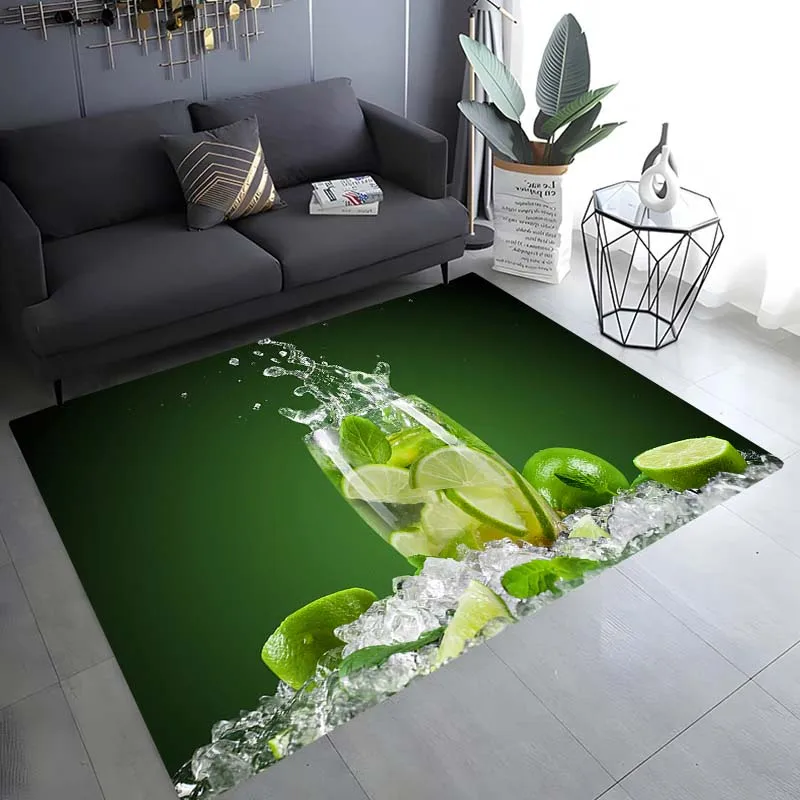 Крутой летний Ковер Серии фруктов и напитков ковер для гостиной матрасы детской
