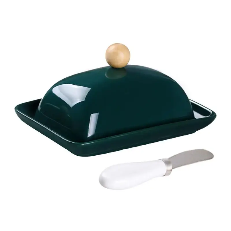 

Butter Dish With Lid Covered Butter Crock Container Ceramic Sealable Butter Holder With Cover Ceramic Butter Simple Container