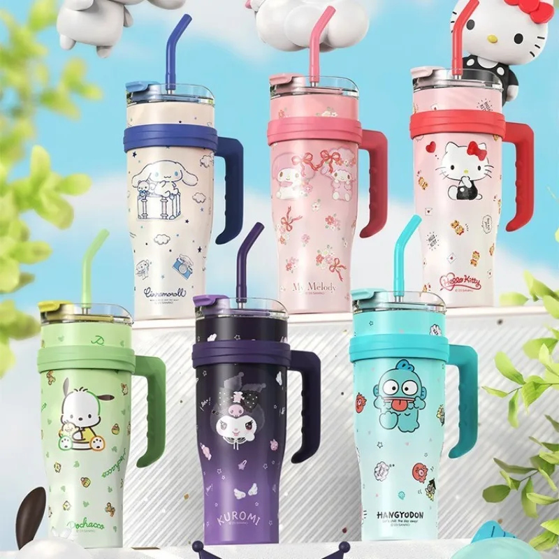 Фото Термос Sanrio 2026: My Melody, Cinnamoroll, Kawaii, для девочек, с большим объемом, с трубочкой, изысканный подарок №4