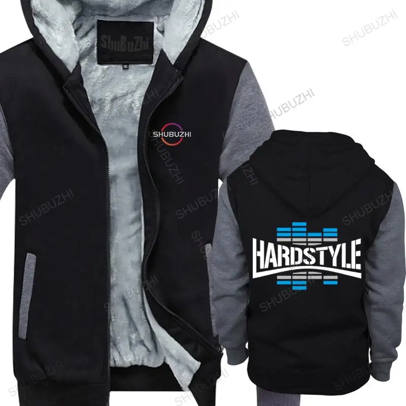 

Free shipping Hardstyle Blue EQ Classic Style DJ thick hoodie winter fashion men brand winter jacket tops warm coat bigger size