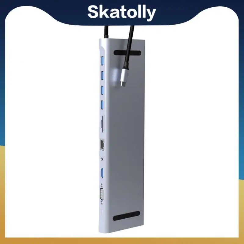 

Док-станция с 11 портами Usb 3,0 и Usb-c, многопортовый адаптер 11 в 1, хаб для Sd/tf, Usb c, Новая Док-станция типа c, Лидер продаж