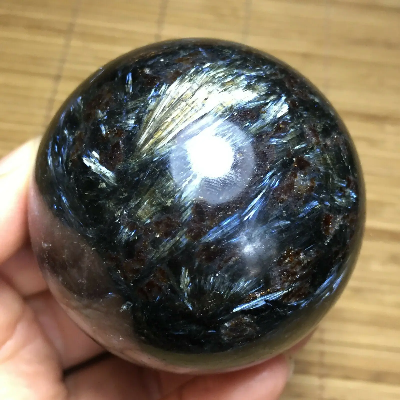 

Natural Astrophyllite Fireworks Stone Quartz Crystal Sphere Ball Healing