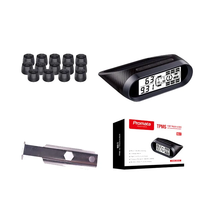 Система контроля давления в шинах Promata, чувствительная беспроводная система контроля давления в шинах на солнечных батареях для прицепа, автобуса, грузовика с 14 фотоэлементами Система контроля давления в шинах Promata, чувствительная беспроводная система контроля давления в шинах на солнечных батареях для прицепа, автобуса, грузовика с 14 фотоэлементами