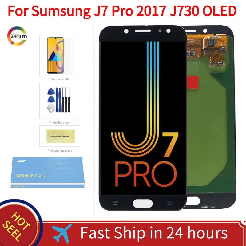 

Super AMOLED J730 экран для Samsung Galaxy J7 Pro 2017 J730 ЖК-дисплей с сенсорным экраном дигитайзер в сборе + пакет услуг